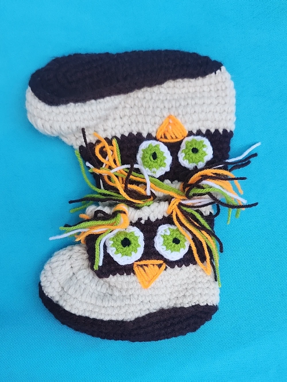 Crochet Owl Booties/ Slippers! New! Adorable
